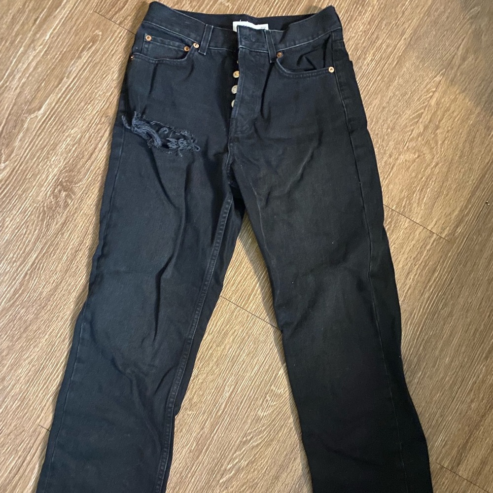 Black ripped jeans